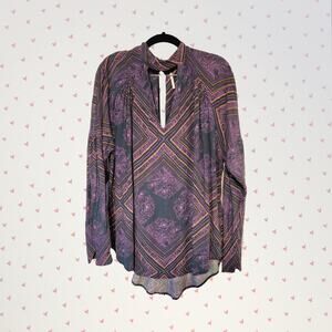 Free people, S | Purple Small Boho Blouse Tunic Walking On A Dream
